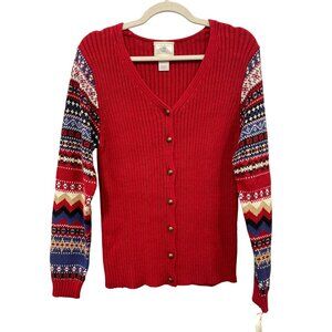 Vintage 90s Susan Bristol Button Front Cardigan Sweater Sz Medium Deadstock NEW